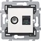 Niko 101-79138 smart TV contactdoos COAX en UTP CAT5E PoE-geschikt white