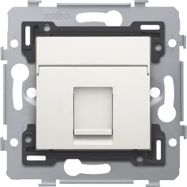 Niko 101-79251 draagring 1x RJ45 UTP Cat.5E vlakke uitvoering geschikt voor PoE white