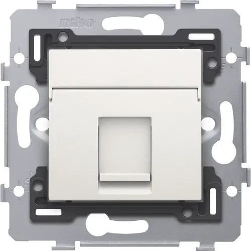 Niko 101-79251 draagring 1x RJ45 UTP Cat.5E vlakke uitvoering geschikt voor PoE white