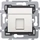 Niko 101-79251 draagring 1x RJ45 UTP Cat.5E vlakke uitvoering geschikt voor PoE white