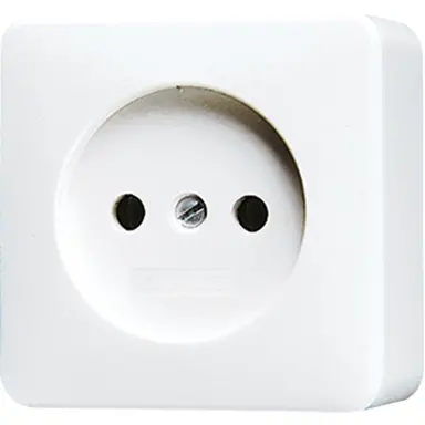 JUNG 611 A WW opbouw wandcontactdoos zonder randaarde AP600 alpine wit