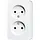 JUNG 6010 A WW opbouw 2-voudig wandcontactdoos zonder randaarde AP600 alpine wit