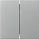 Gira 349526 schakelwip 2-voudig rechtstaand Systeem 55 aluminium mat