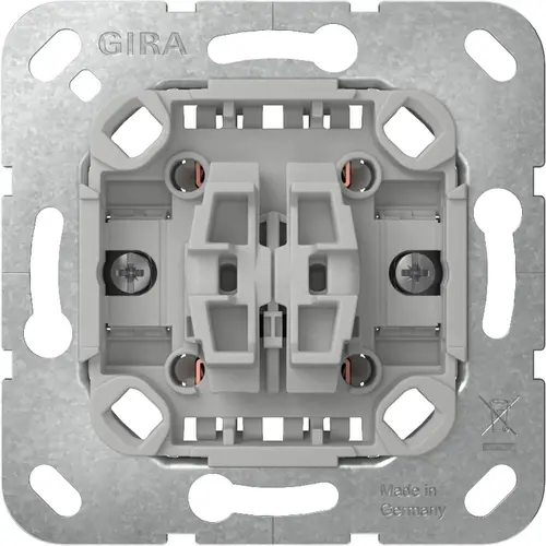 Gira 313900 wisselschakelaar/pulsdrukker combinatie met klauwbevestiging