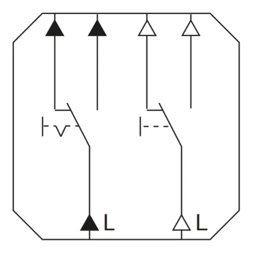 Gira 313900 wisselschakelaar/pulsdrukker combinatie met klauwbevestiging