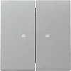 Gira 363126 schakelwip 2-voudig met controlevenster Systeem 55 aluminium mat