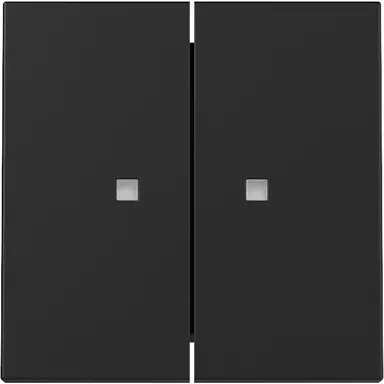 Gira 3631005 schakelwip 2-voudig met controlevenster Systeem 55 zwart mat