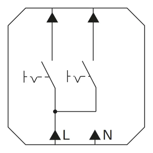 Gira 382500 serieschakelaar controleverlichting