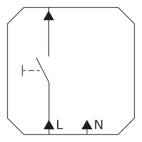 Gira 387000 drukcontact maakcontact 1-polig met N-klem