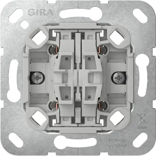 Gira 314700 drukcontact maakcontact 4-voudig met klauwbevestiging