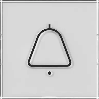 Gira 321700 schakelwip kleurneutraal met groot tekstkader en groot reliëfsymbool bel