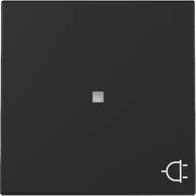 Gira 3291005 schakelwip met symbool stekker en controlevenster Systeem 55 zwart mat