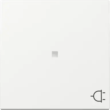 Gira 329103 schakelwip met symbool stekker en controlevenster Systeem 55 wit glans