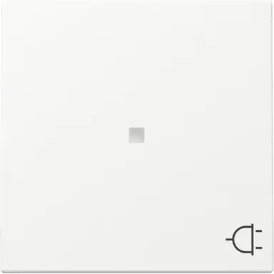 Gira 329127 schakelwip met symbool stekker en controlevenster Systeem 55 wit mat