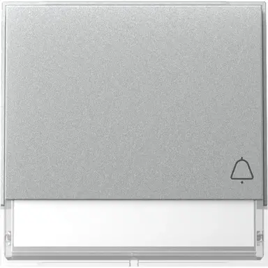 Gira 367365 schakelwip met symbool bel en tekstkader TX44 aluminium