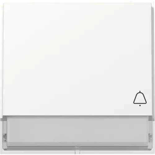 Gira 367366 schakelwip met symbool bel en tekstkader TX44 wit