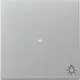 Gira 367426 schakelwip met symbool licht en controlevenster Systeem 55 aluminium mat
