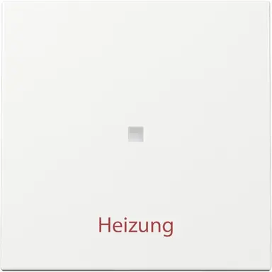 Gira 367803 schakelwip met opdruk Heizung en controlevenster Systeem 55 wit glans