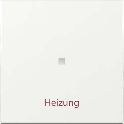 Gira 367803 schakelwip met opdruk Heizung en controlevenster Systeem 55 wit glans
