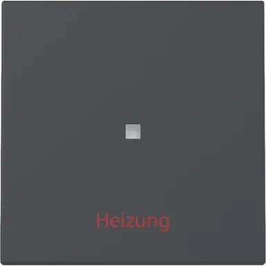 Gira 367828 schakelwip met opdruk Heizung en controlevenster Systeem 55 antraciet mat