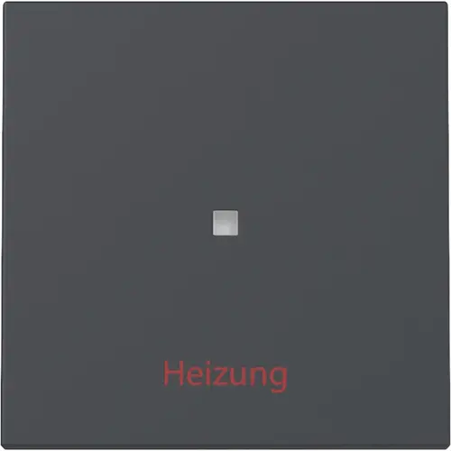 Gira 367828 schakelwip met opdruk Heizung en controlevenster Systeem 55 antraciet mat