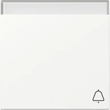 Gira 367327 schakelwip met symbool bel en tekstkader Systeem 55 wit mat