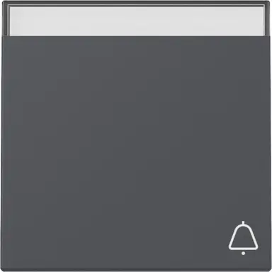 Gira 367328 schakelwip met symbool bel en tekstkader Systeem 55 antraciet mat