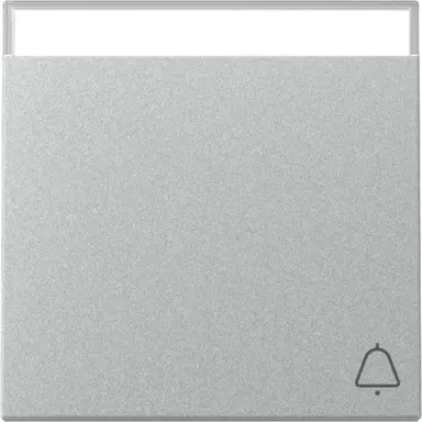 Gira 367326 schakelwip met symbool bel en tekstkader Systeem 55 aluminium mat