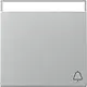 Gira 367326 schakelwip met symbool bel en tekstkader Systeem 55 aluminium mat