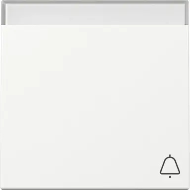 Gira 367303 schakelwip met symbool bel en tekstkader Systeem 55 wit glans