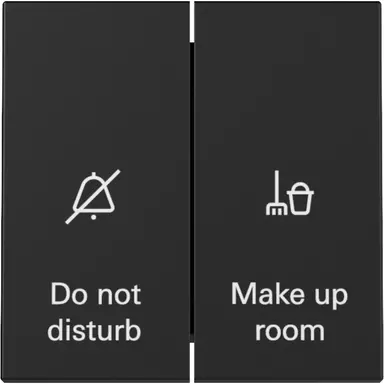 Gira 3104005 schakelaar met 2-voudige wip voor hotelkamerstatus Systeem 55 zwart mat