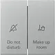 Gira 310426 schakelaar met 2-voudige wip voor hotelkamerstatus Systeem 55 aluminium mat