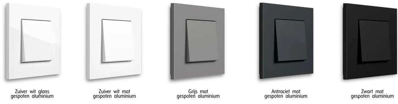 Gira Esprit gespoten aluminium kleuren