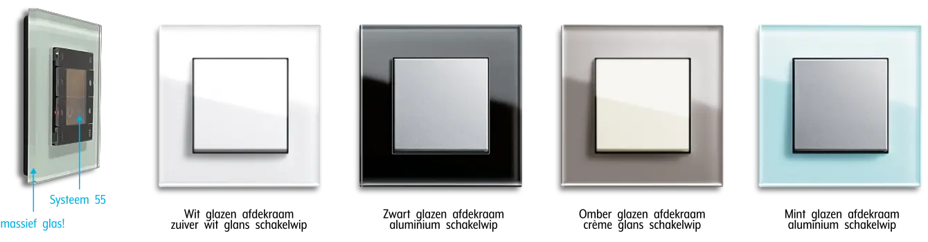 Gira Esprit glas kleuren