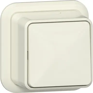 Gira 310210 schakelaar 2-polig opbouw creme