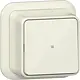 Gira 315610 pulsdrukker wisselcontact 1-polig met controlevenster opbouw creme