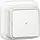 Gira 315611 pulsdrukker wisselcontact 1-polig met controlevenster opbouw wit