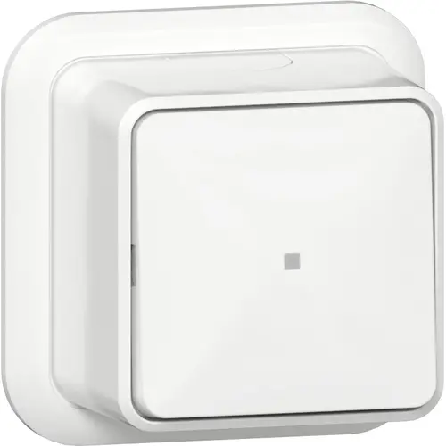 Gira 315611 pulsdrukker wisselcontact 1-polig met controlevenster opbouw wit