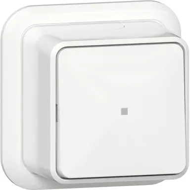 Gira 315211 pulsdrukker maakcontact 1-polig met apart meldcontact opbouw wit