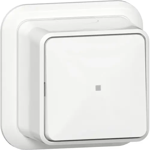 Gira 315211 pulsdrukker maakcontact 1-polig met apart meldcontact opbouw wit