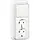 Gira 418611 combinatie schakelaar en wandcontactdoos 2-voudig randaarde opbouw wit