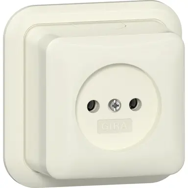 Gira 447010 wandcontactdoos zonder randaarde opbouw creme
