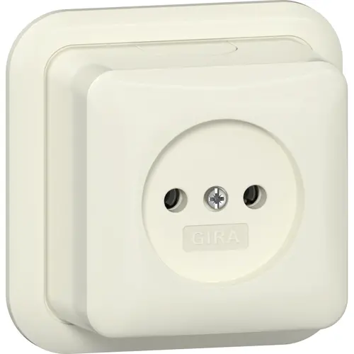 Gira 447010 wandcontactdoos zonder randaarde opbouw creme