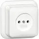 Gira 447011 wandcontactdoos zonder randaarde opbouw wit
