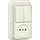 Gira 447510 combinatie serieschakelaar en wandcontactdoos zonder randaarde opbouw creme