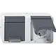 Gira 478130 wandcontactdoos 2-voudig randaarde horizontaal klapdeksel compleet opbouw IP44