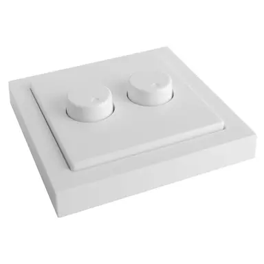 EcoDim ED-10073 duo dimmerknop passend voor Busch-Jaeger Future Linear wit glans