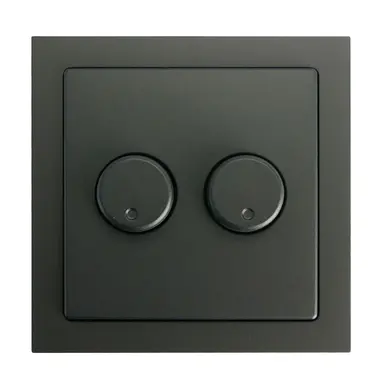EcoDim ED-10074 duo dimmerknop passend voor Busch-Jaeger Future Linear zwart mat