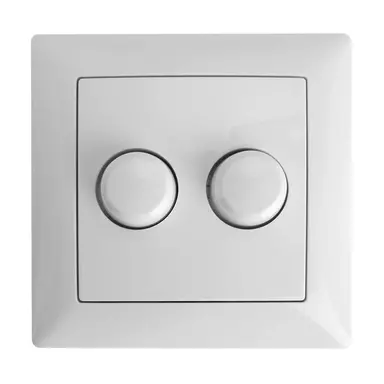 EcoDim ED-10075 duo dimmerknop passend voor Busch-Jaeger Balance SI wit glans