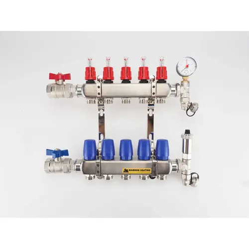 Magnum W32002 Premium RVS Open Vloerverwarming verdeler LT 2 Groeps